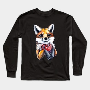 Fox with a heart Long Sleeve T-Shirt